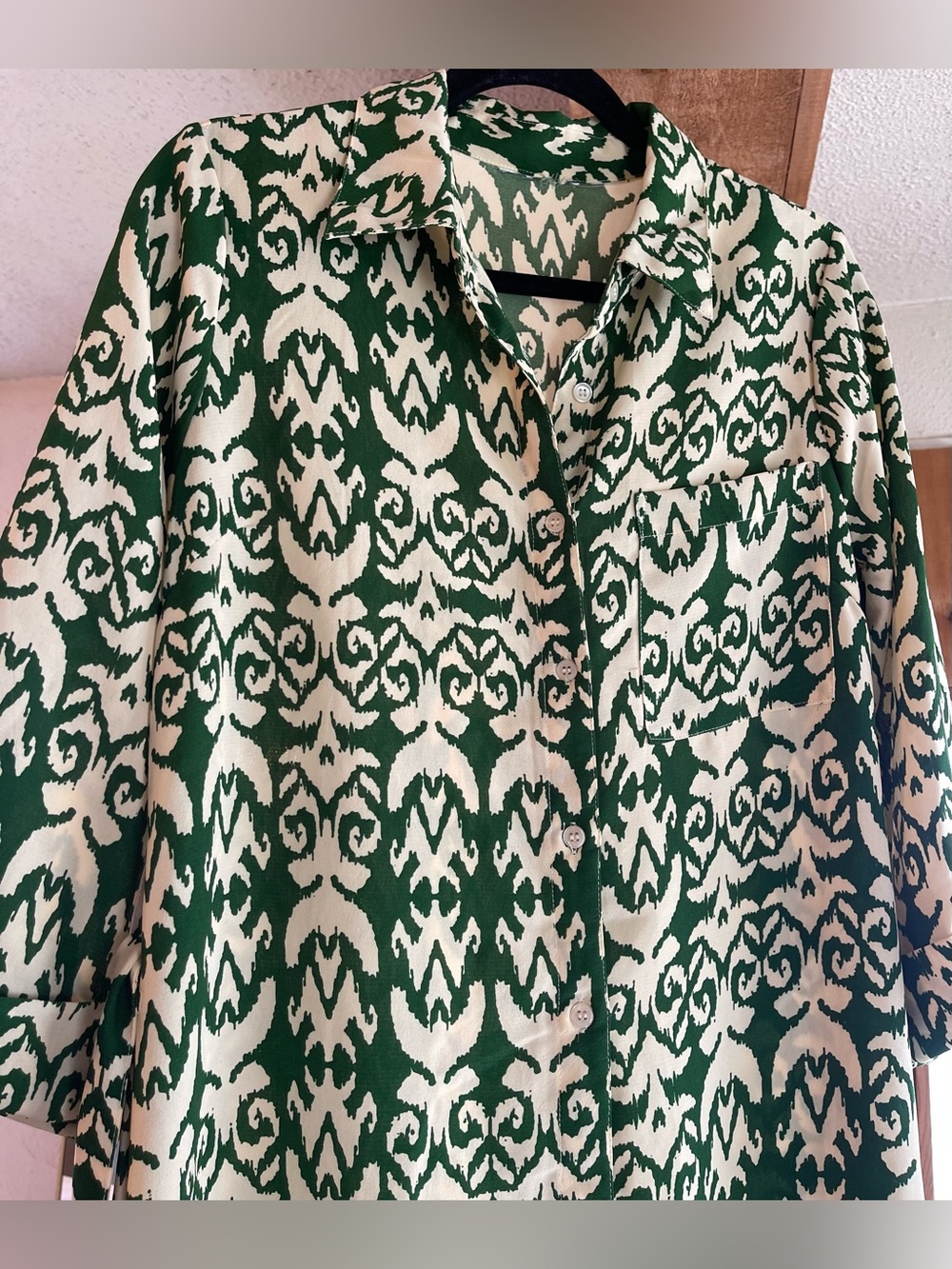 Max Studio Green Button-Down Maxi Dress - Picture 5 of 7